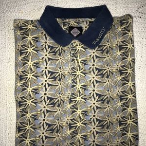 Vintage Tabasco Floral Print Men’s Polo Shirt